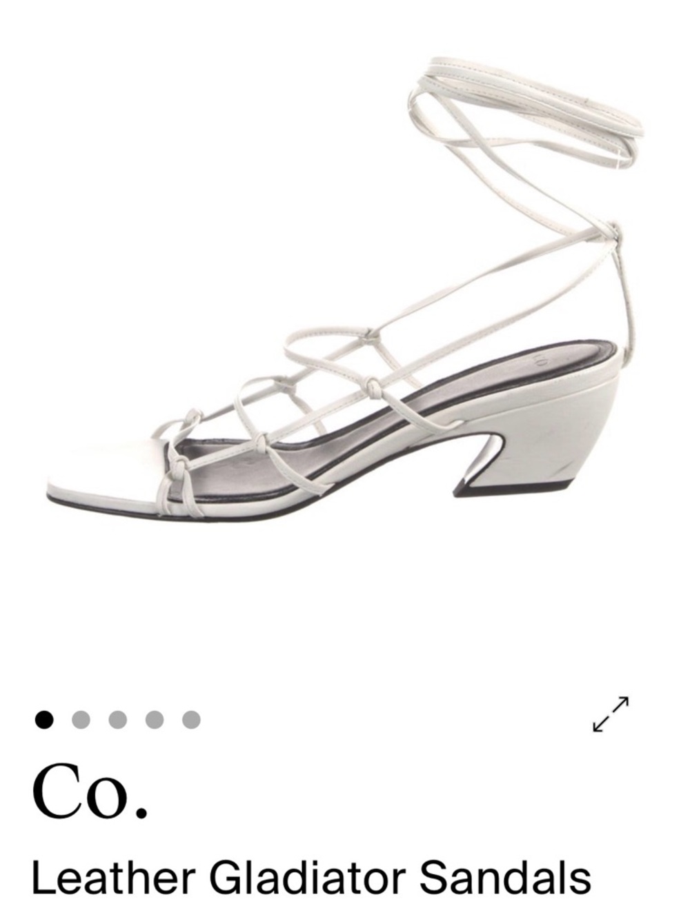 CO White Strappy Lace-Up Gladiator Sandals